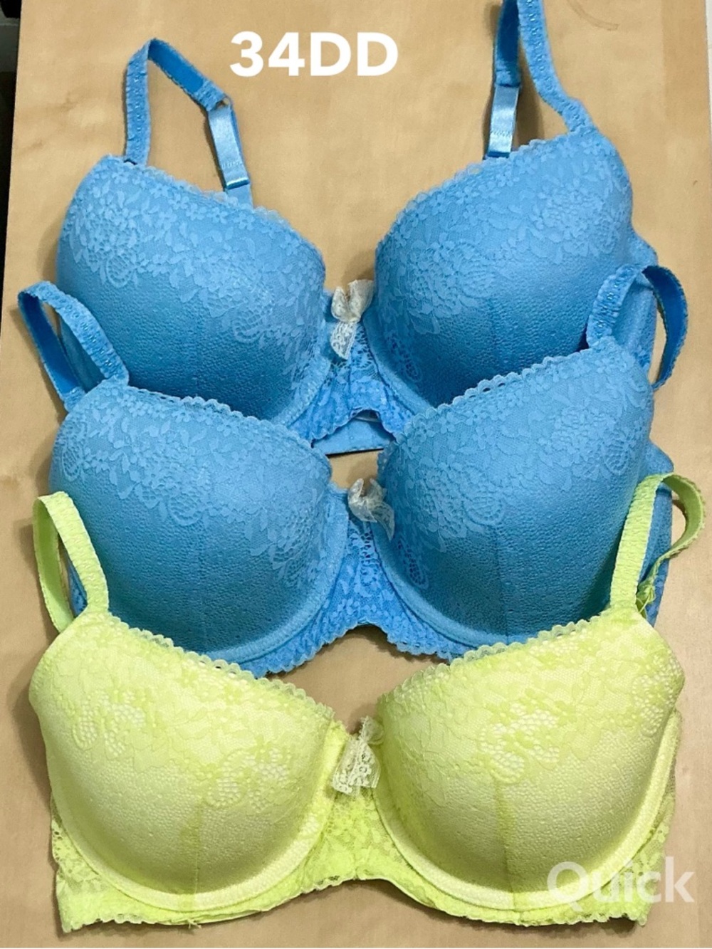 34DD - New Next Floral Lace Padded Bras - 3 pcs set